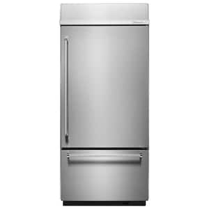 20.9 cu. ft. Built-In Bottom Freezer Refrigerator in Stainless Steel, Platinum Interior