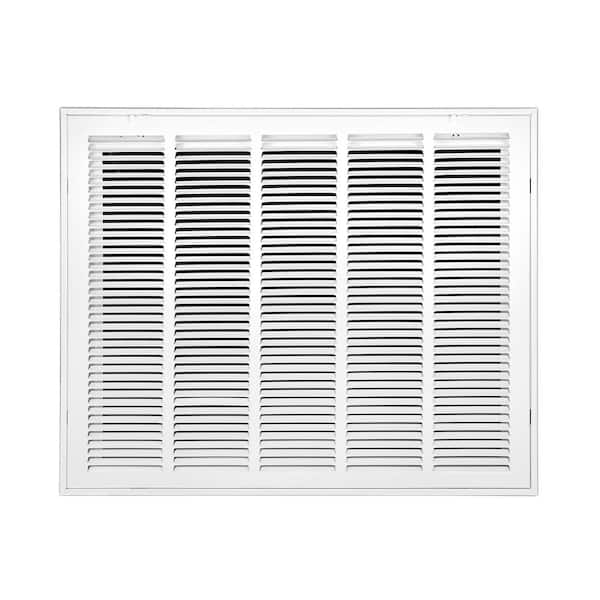Venti Air 25 in. x 20 in. Square Hinged Return Air Filter Grille of Steel in White