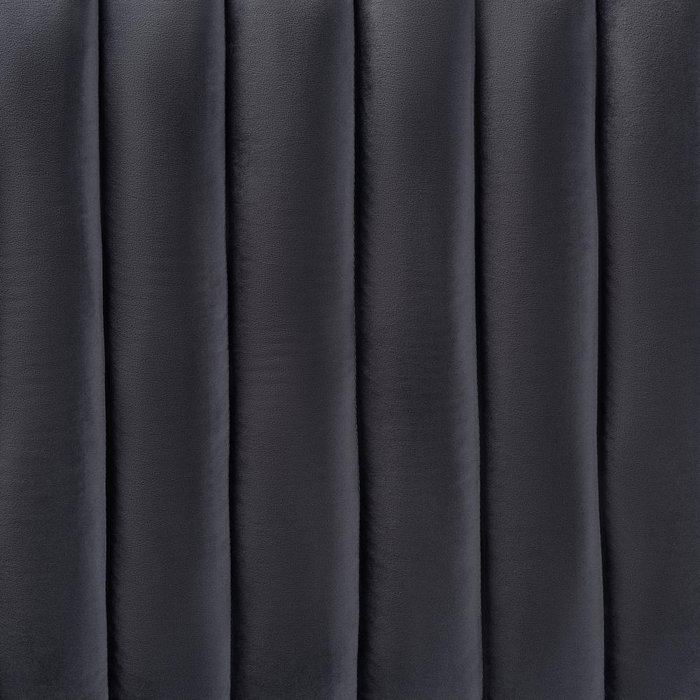 Gray Tufted Leather Upholstered Queen Headboard