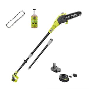 ONE+ 18V 8 in. Cordless Battery Pole Saw with Extra Chain, Bar and Chain Oil, 1.3 Ah Battery, and Charger