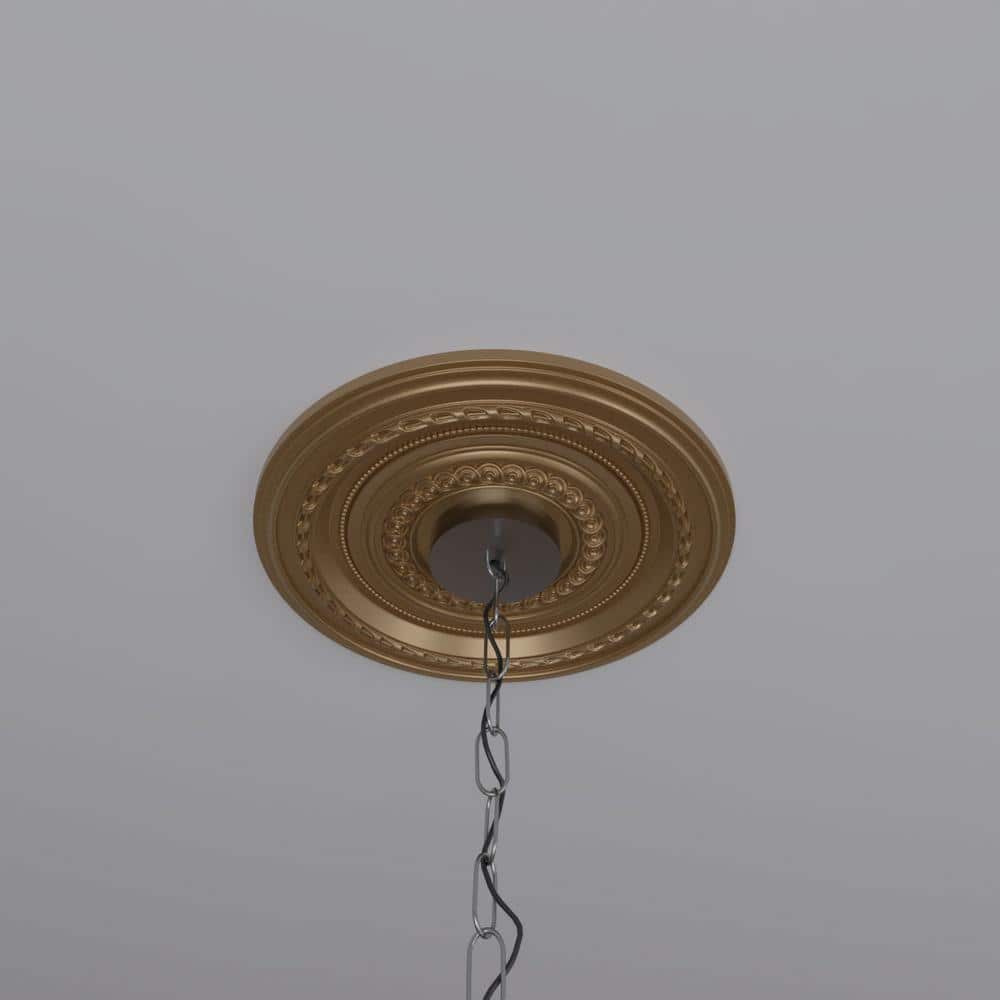 Cole 13" Bright Coat Gold Thermoformed PVC Ceiling Medallion