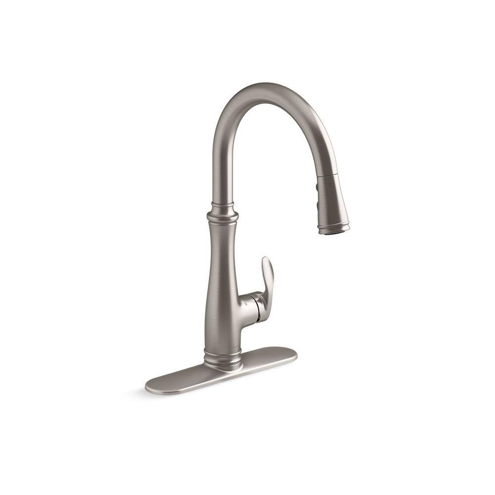 Vibrant Stainless Steel Touchless Pull Down Kitchen Faucet