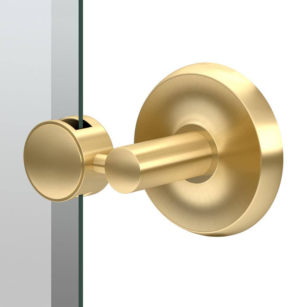 Elegant 26.5'' Oval Frameless Beveled Wall Mirror in Brushed Brass
