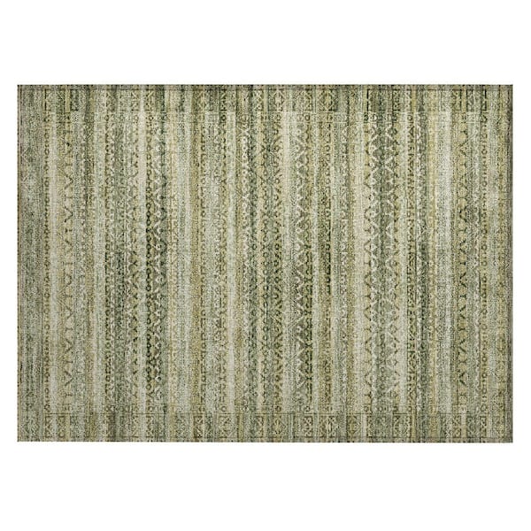 Chantille Machine Washable Indoor/Outdoor Abstract ACN2101 Green 1 ft. 8 in. x 2 ft. 6 in. Accent Rug