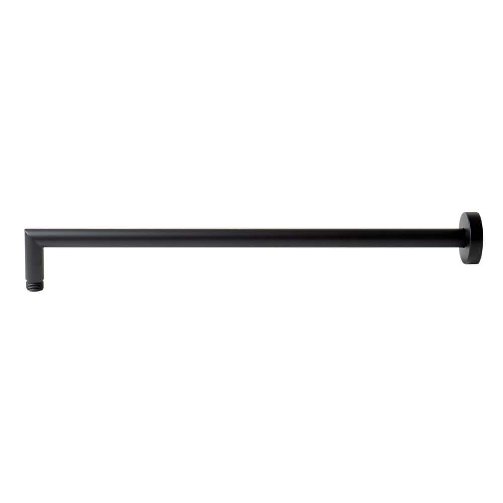 Black Matte 20" Round Wall Mounted Shower Arm