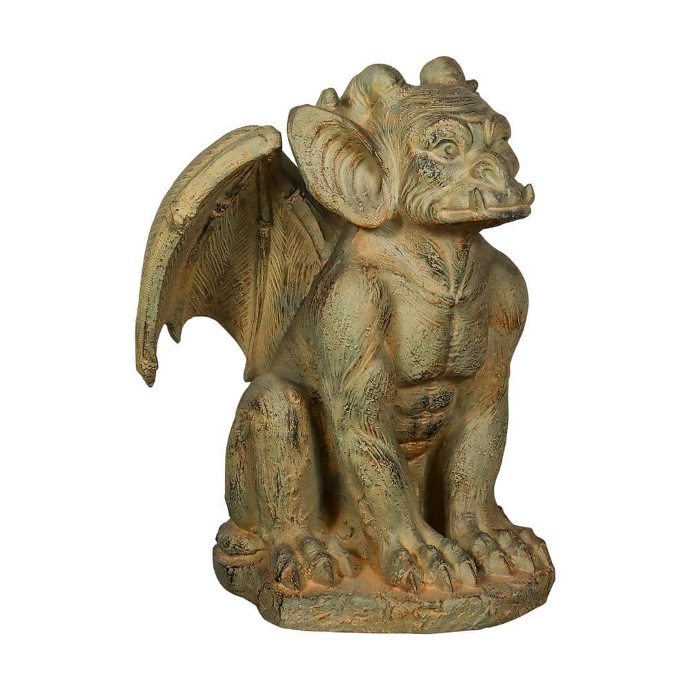 Cat Gargoyle, Evil Feline Concrete Garden Statue, Scary Kitty Cement Figure For newest Halloween?