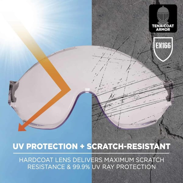 Ergodyne Skullerz Anti-Fog Clear Lens Orange Class C Safety