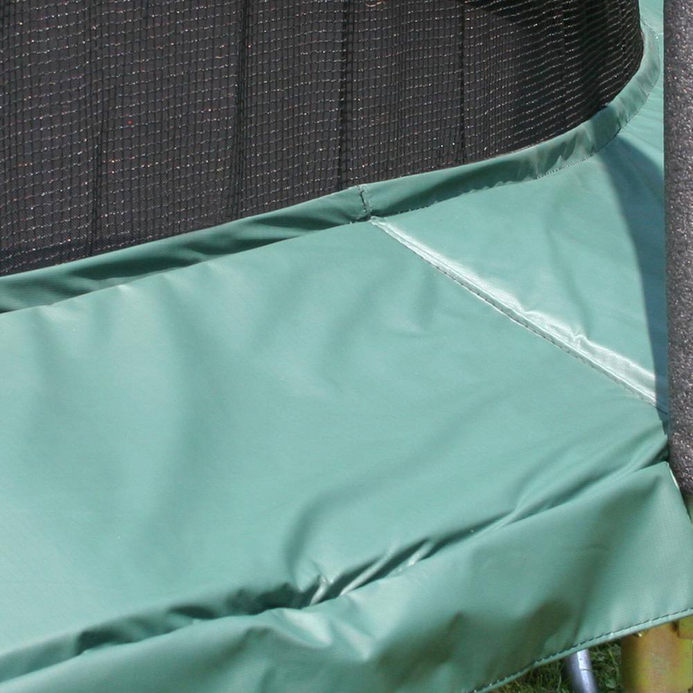 12 ft Green Round Trampoline with Enclosure and Galvanized Steel Frame