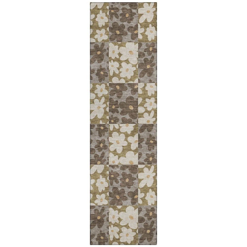 Chantille Machine Washable Indoor/Outdoor Abstract ACN2476 Chocolate 2 ft. x 7 ft. Runner Rug price history on PriceWatchPro