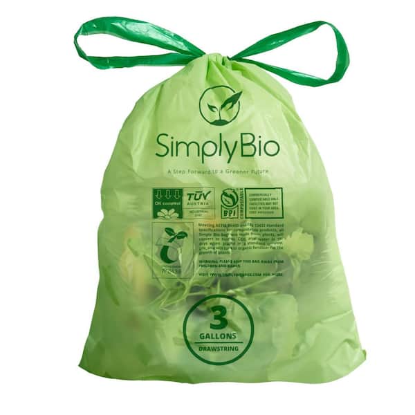 1.3 Gallon 220pcs Strong Drawstring Trash Bags Garbage Bags by