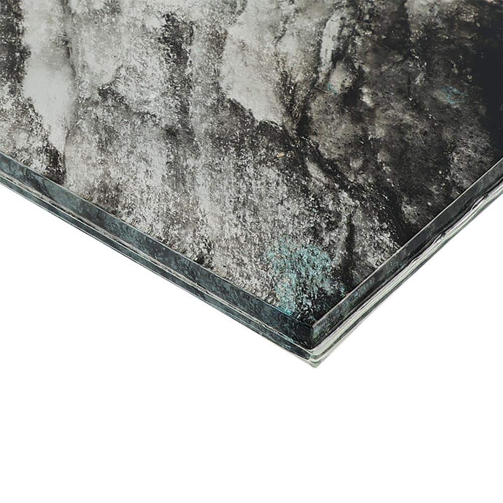 Astral Polished Black Glass Rectangular Wall Tile