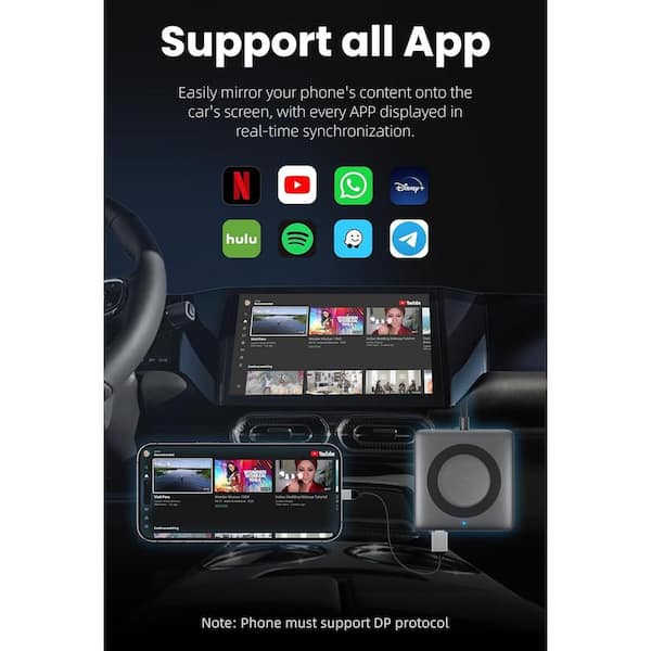 Lukyamzn Car TV Wireless Carplay Adapter and Wireless
