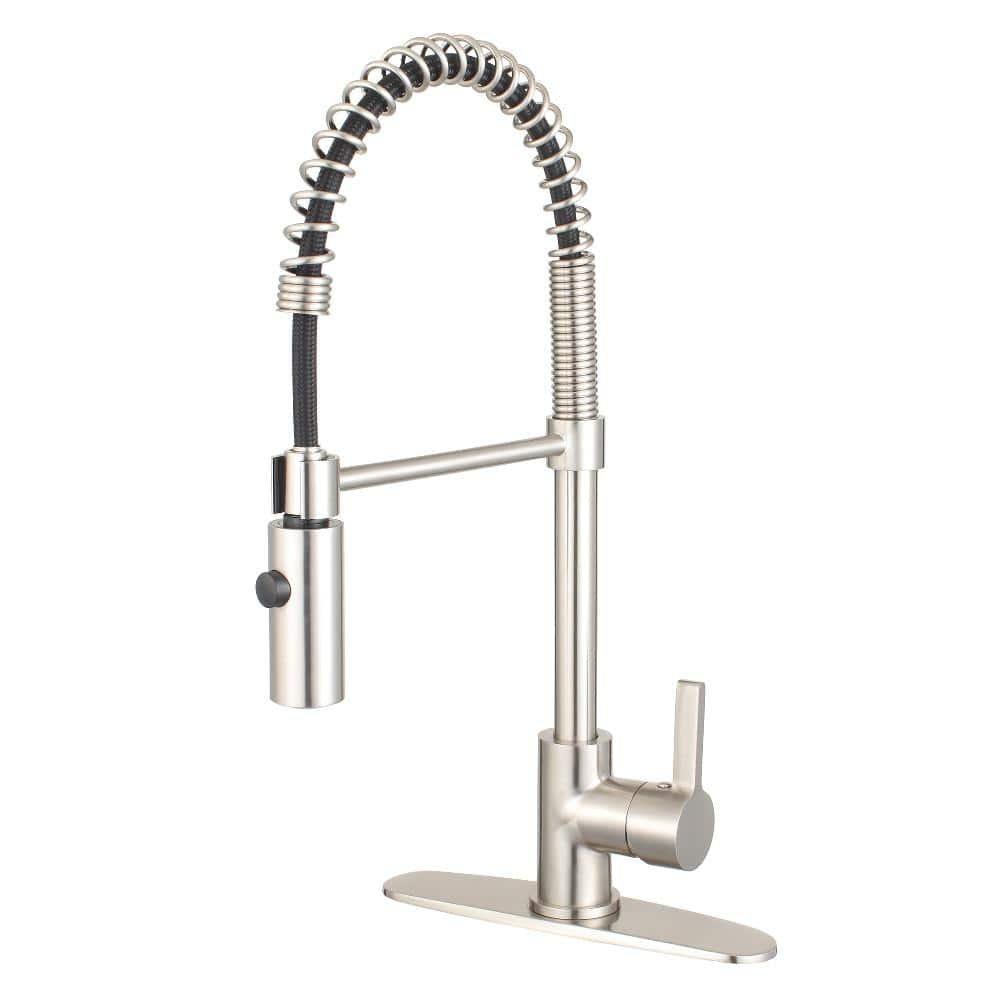 Kingston Brass Continental Single-Handle Pull-Down Sprayer Kitchen ...