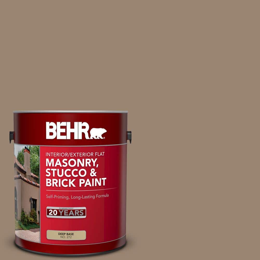 1 gal. #SC-153 Taupe Flat Interior/Exterior Masonry, Stucco and Brick Paint