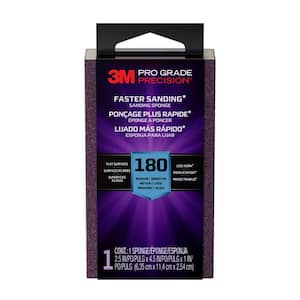 Pro Grade Precision 2-1/2 in. x 4-1/2 in. x 1 in. 180-Grit X-Fine Block Sanding Sponge