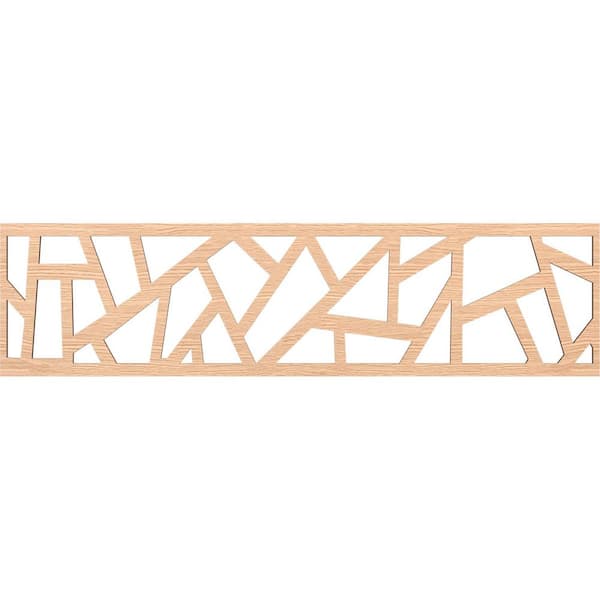 Ekena Millwork Harrisburg Fretwork 0.25 in. D x 47 in. W x 12 in. L Red Oak Wood Panel Moulding