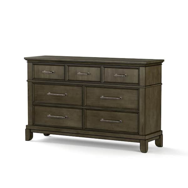 Furniture of America Emery Point 7-Drawer Gray Dresser (36.63 in. H x 63 in. W x 17.75 in. D)