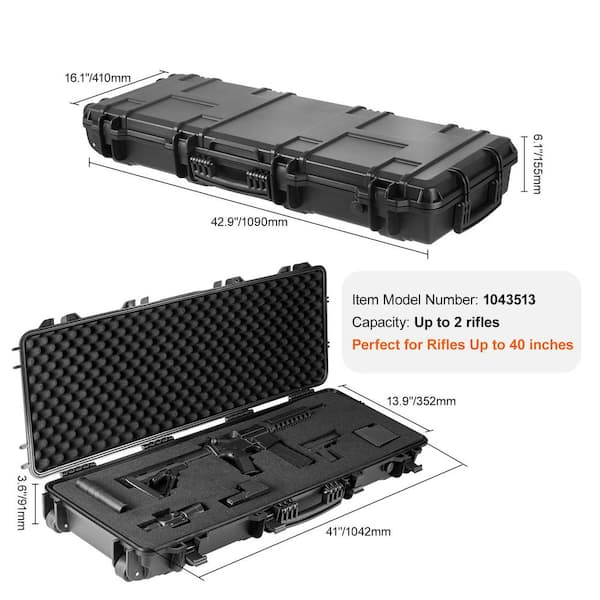 SKYSHALO Rifle Hard Case, with 3-Layers Fully-protective