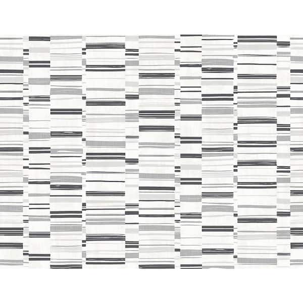 A-Street Prints Fresnaye Black Linen Stripe Black Vinyl Strippable Roll (Covers 60.8 sq. ft.)