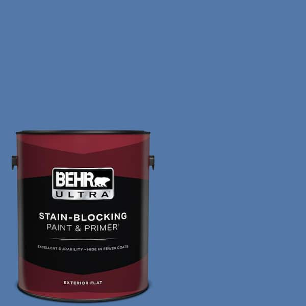 BEHR ULTRA 1 gal. Home Decorators Collection #HDC-FL13-6 Baltic Blue Flat Exterior Paint & Primer