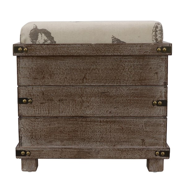 Decor Therapy Hadley Gray Storage Ottoman