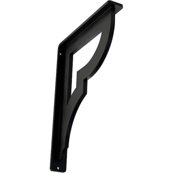 Ekena Millwork 1-1/2 in. x 10 in. x 7-1/2 in. Wrought Iron Single Center Brace Bradford Bracket