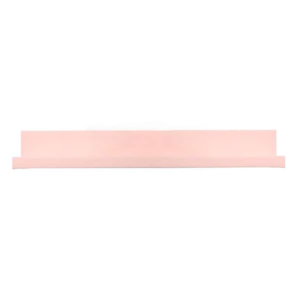 inPlace 23.6 in. W x 4.5 in. D x 3.5 in. H Cool Pink Picture Ledge MDF Floating Wall Shelf