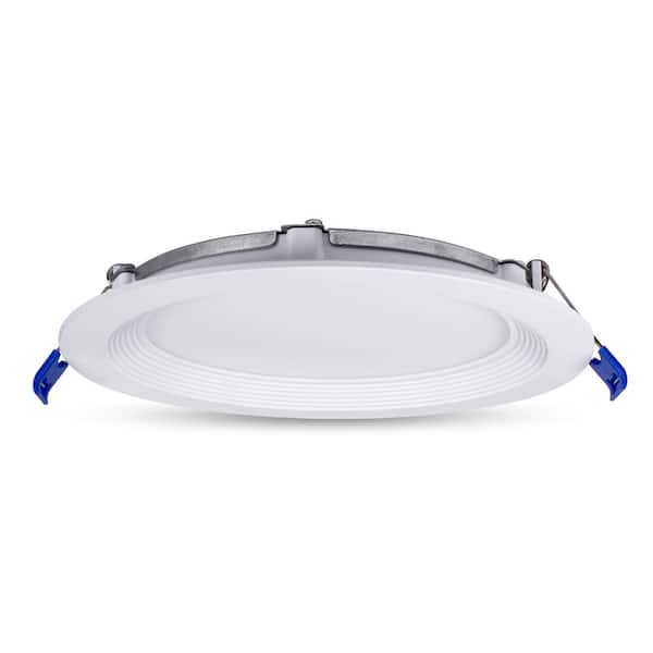 Leviton 6 in. Round Baffle Slim Integrated LED Recessed Downlight, 1100 Lumens, 5 CCT Color Selectable 2700K-5000K, Dimmable