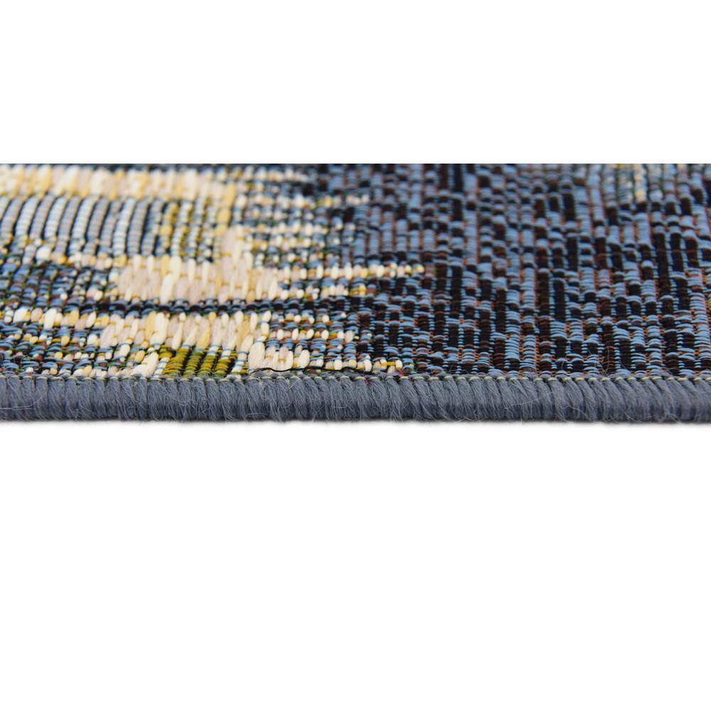 Blue Rectangular Synthetic Outdoor Area Rug 10' x 12'