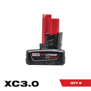 Reemplazar 4X para 48-11-2460 Milwaukee M12 de litio-ion Battery Pack XC 6.0 Compacto 