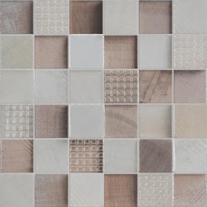 Mendoza 9 in. x 9 in. Textured Decorative Ceramic Wall Tile (20/case)