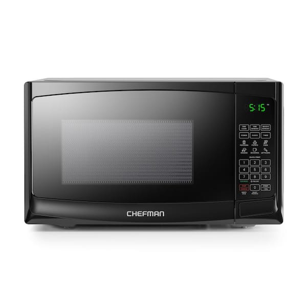 Chefman 0.7 cu. ft.Countertop Microwave in Black with Presets, Power Levels, Mute, 30 Seconds, Eco Mode, Child lock, 700 Watts
