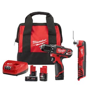 M12 12-Volt Lithium-Ion Cordless 3/8 in. Drill/Driver Kit with M12 Oscillating Multi-Tool and 6.0 Ah XC Battery Pack