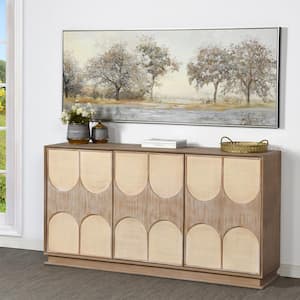 Melrose Light Bisque, Whitewash MDF 68 in. Sideboard