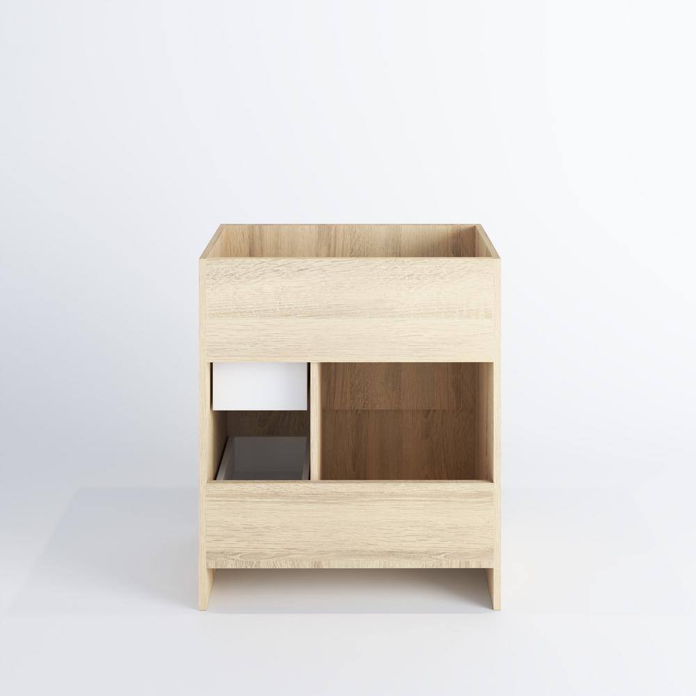 Cinnamon 30" White Oak Freestanding Bathroom Vanity Base
