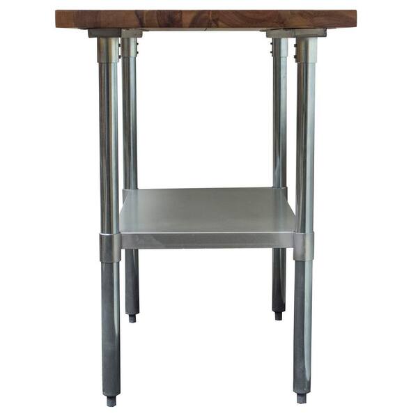 counter height stainless steel kitchen table