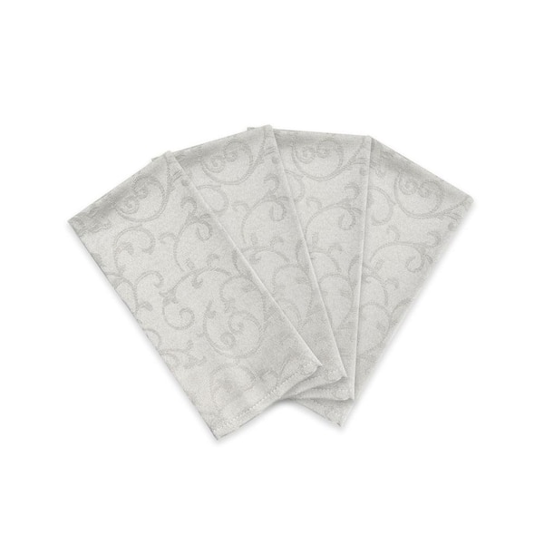 Lenox Opal Innocence Napkins, Set of 4, Platinum - 19"W x 19"L