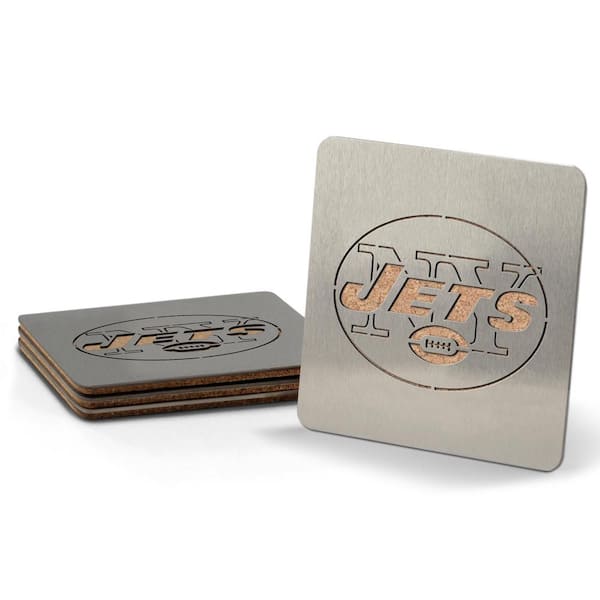 NFL New York Jets 4 in. Metallics Coasters (Set of 4)