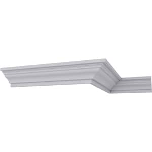 SAMPLE - 4-5/8 in. x 12 in. x 4 in. Polyurethane Classic Smooth Crown Moulding