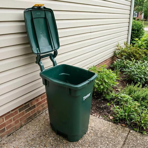 Toter 13 Gal. Curbside Composting Outdoor Trash Can with Lid 2613