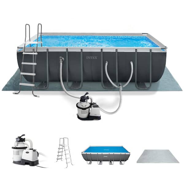 Ultra XTR 18 ft. x 9 ft. Rectangular 52 in. Above Ground Pool Set