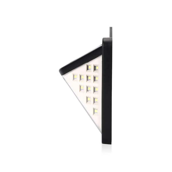 Solar Wall Security Motion Sensing Black Lantern Sconce Outdoor White Integrated LED (2-pack)