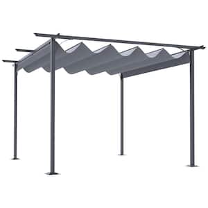 11.5 ft. x 11.5 ft. Retractable Pergola Canopy, Steel Frame Outdoor UV Protection & Sun Shade