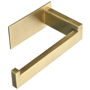 Self Adhesive Type Stainless Steel Toilet Paper Holder Paper Roll Hanger in Brushed Gold