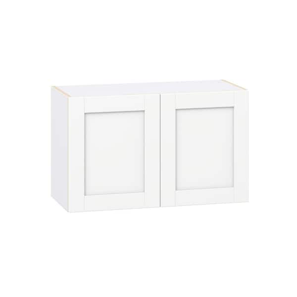 J COLLECTION Milton 33 in. W x 14 in. D x 20 in. H Assembled Shaker Wall Bridge Kitchen Cabinet in Bright White