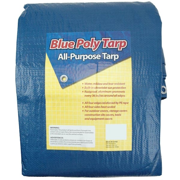 Plastic Tarp with Grommets - 5' x 7