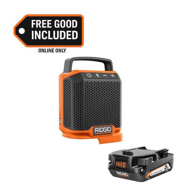 18V Cordless Speaker with Bluetooth Wireless Technology with FREE 2.0 Ah Lithium-Ion Battery