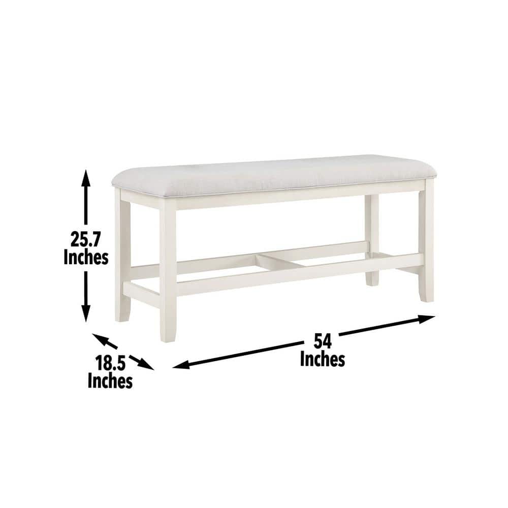Hyland Light Brown and White 6-Piece Counter-Height Dining Set