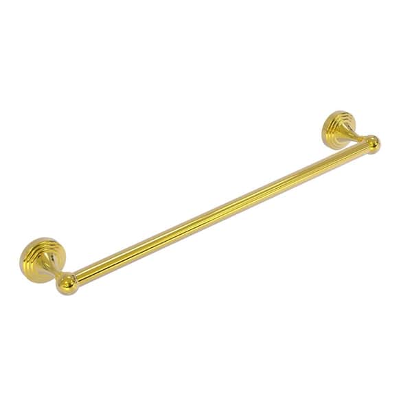 Allied Brass Sag Harbor Collection 18 in. Wall Mounted Single Towel Bar in Polished Brass