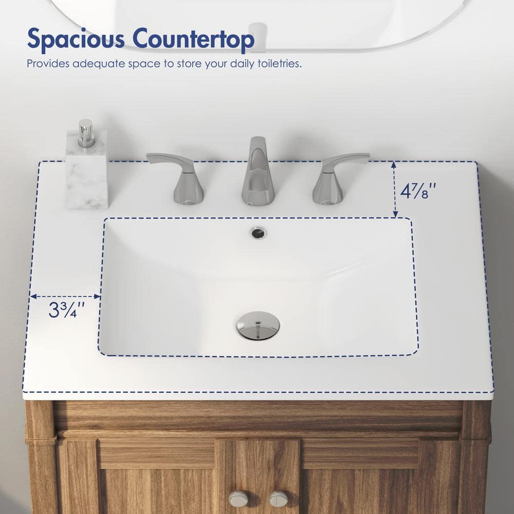 Tucson 24" White Vitreous China Vanity Top Sink